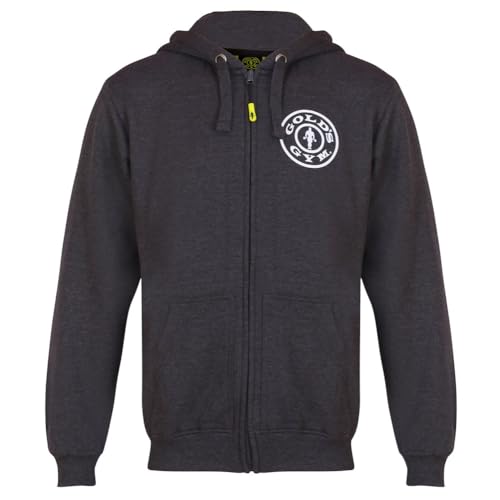 Gold's Gym GGSWT156 Men's Zip Through Sweater Hoody Printed Hooded Sweatshirt Hoodie