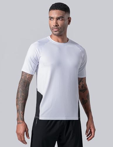 Liberty Imports 5 Pack Men’s Active Quick Dry Crew Neck T Shirts | Athletic Running Gym Workout Short Sleeve Tee Tops Bulk