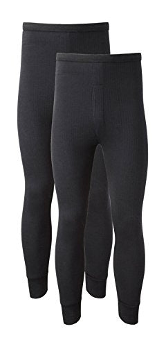 Heatwave® Pack of 2 Men's Thermal Trousers Long Johns Warm Underwear Baselayer, S M L XL XXL Thermals