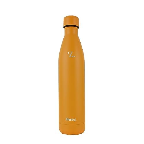 Lifestyl Stainless Steel Water Bottle | 24 Hrs Cold & 12 Hrs Hot| Thermoshield Technology Vacuum Insulated Metal Water Bottles, Leak-Proof Drinks Bottle for Gym, Yoga, Cycling (350 ml,Red)