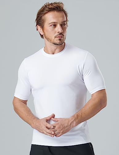 Liberty Imports 5 Pack Men’s Active Quick Dry Crew Neck T Shirts | Athletic Running Gym Workout Short Sleeve Tee Tops Bulk