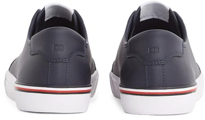 Tommy Hilfiger Men’s Core Corporate Leather Low Top Vulcanised Trainers