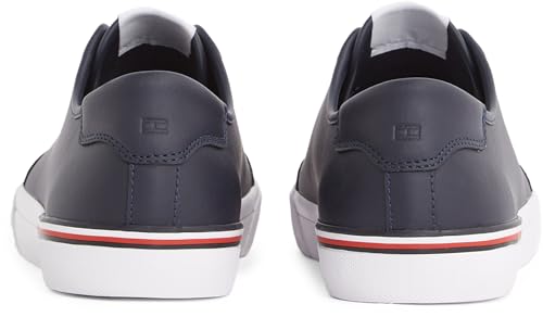 Tommy Hilfiger Men’s Core Corporate Leather Low Top Vulcanised Trainers