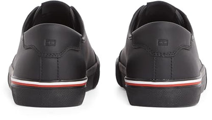 Tommy Hilfiger Men’s Core Corporate Leather Low Top Vulcanised Trainers