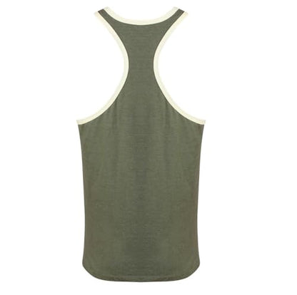 Gold's Gym GGVST004 Men's Training Sports Fitness Tank Top Muscle Joe Contrast Stringer Vest