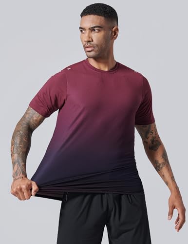 Liberty Imports 5 Pack Men’s Active Quick Dry Crew Neck T Shirts | Athletic Running Gym Workout Short Sleeve Tee Tops Bulk