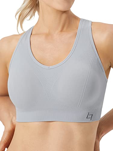 FITTIN Racerback Sports Bra for Women- Padded Seamless Activewear Bras for Yoga Gym Workout Fitness