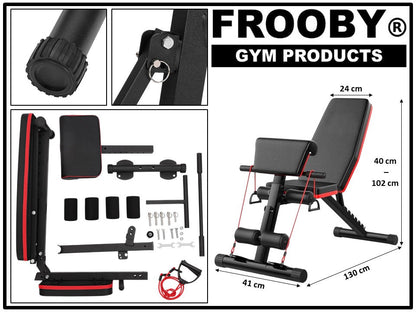 Foldable Adjustable Weight Bench | 7 Incline Positions (120kg)