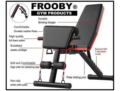 Foldable Adjustable Weight Bench | 7 Incline Positions (120kg)