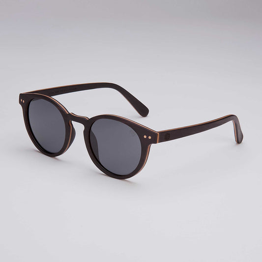 Black Pearl sunglasses with black lenses, dark frame, and rounded cat-eye shape.
