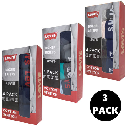 Levi's Men's Cotton Stretch Boxer Briefs – Assorted Multipack
