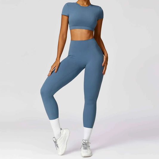 Women's Quick-Drying Workout Clothes - Brushed Back Skinny Running Sports Outerwear Suit