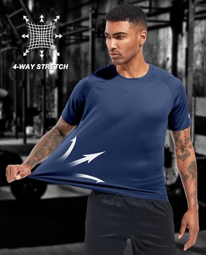 Boyzn 1, 3 or 5 Pack Men's Workout Running Shirts, Dry Fit Moisture Wicking T-Shirts, Sports Gym Athletic Short Sleeve Shirts