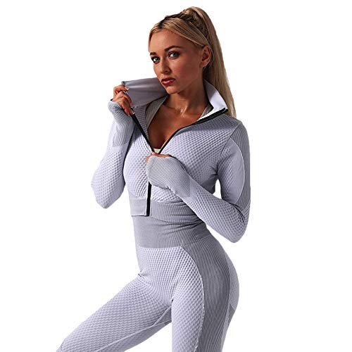 Veriliss Women's 3pcs Gym Tracksuit Sweatsuit Women's Activewear Sets 2024 Sport Yoga Fitness Clothing Ladies Workout Outfit Sportsuits for Running Jogging