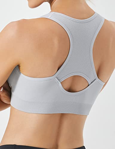 FITTIN Racerback Sports Bra for Women- Padded Seamless Activewear Bras for Yoga Gym Workout Fitness