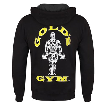 Gold's Gym GGSWT156 Men's Zip Through Sweater Hoody Printed Hooded Sweatshirt Hoodie