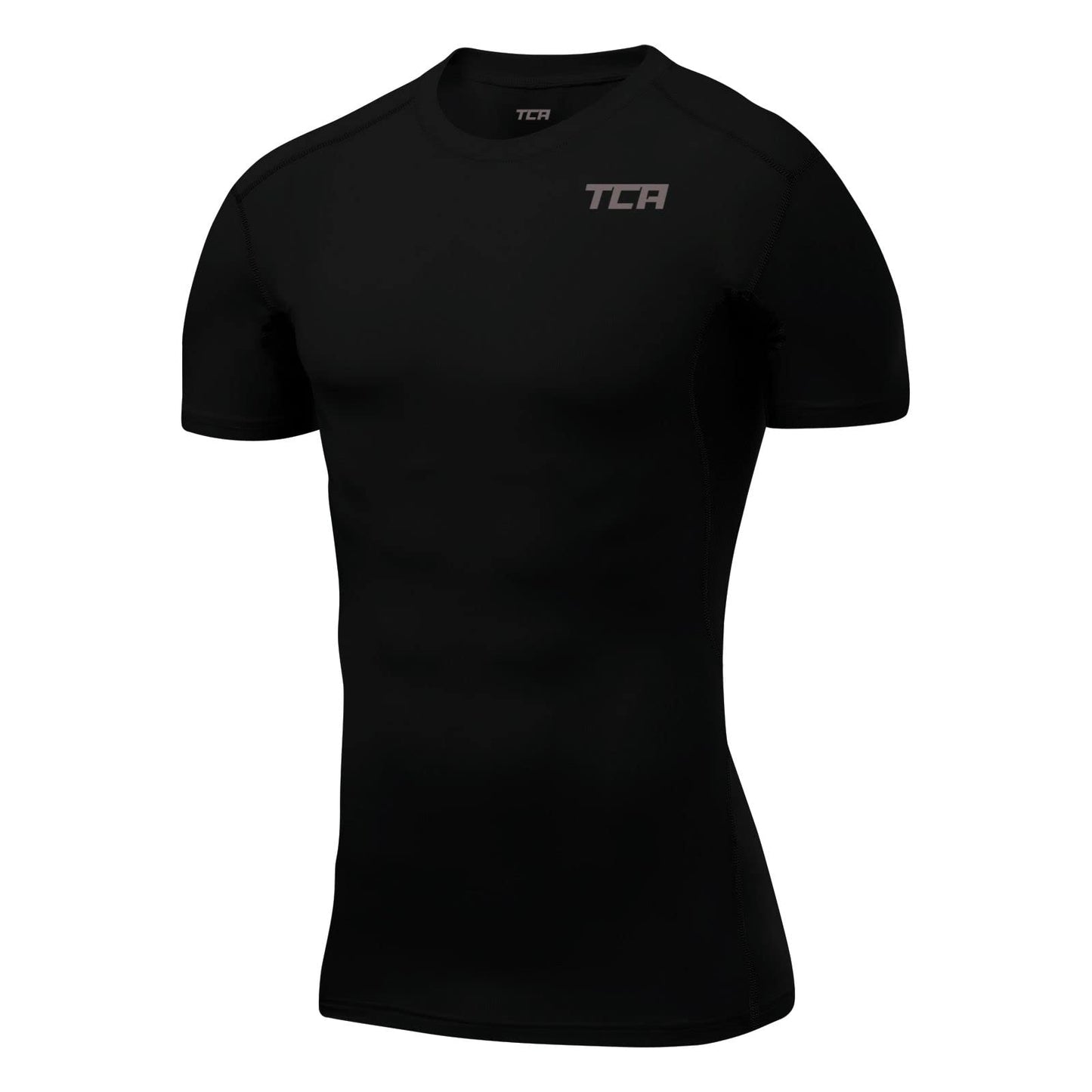 TCA Men's and Boys' HyperFusion Compression Base Layer Top Short Sleeve Under Shirt