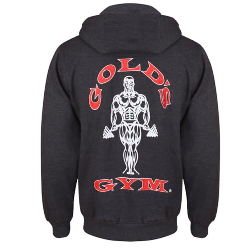 Gold's Gym GGSWT156 Men's Zip Through Sweater Hoody Printed Hooded Sweatshirt Hoodie