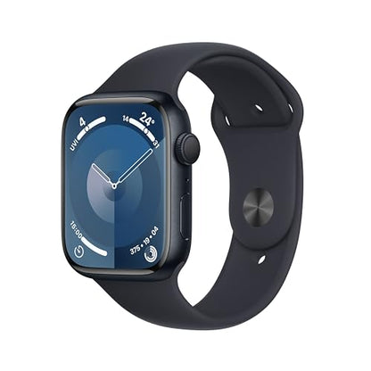 Apple Watch Series 9 [GPS 45mm] Smartwatch with Midnight Aluminum Case with Midnight Sport Band M/L. Fitness Tracker, Blood Oxygen & ECG Apps, Always-On Retina Display, Water Resistant