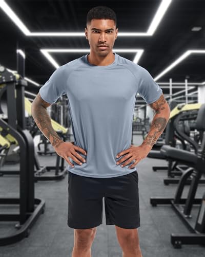 Boyzn 1, 3 or 5 Pack Men's Workout Running Shirts, Dry Fit Moisture Wicking T-Shirts, Sports Gym Athletic Short Sleeve Shirts