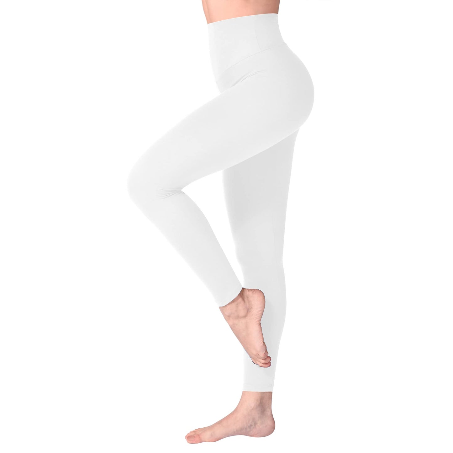 SINOPHANT High Waisted Leggings for Women, Buttery Soft Elastic Opaque Tummy Control Leggings, Plus Size Workout Gym Yoga