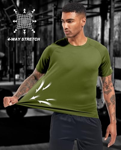 Boyzn 1, 3 or 5 Pack Men's Workout Running Shirts, Dry Fit Moisture Wicking T-Shirts, Sports Gym Athletic Short Sleeve Shirts