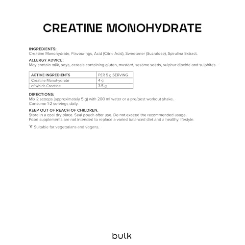 Bulk Creatine Monohydrate Powder 500g