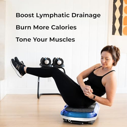 LifePro Vibration Plate Exercise Machine - Whole Body Workout Vibration Fitness Platform w/Loop Bands - Home Training Equipment for Weight Loss & Toning