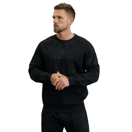 Gym King Pro Logo Crew - Black/Black