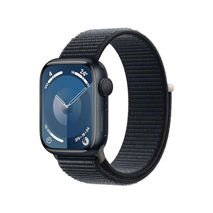 Apple Watch Series 9 [GPS 45mm] Smartwatch with Midnight Aluminum Case with Midnight Sport Band M/L. Fitness Tracker, Blood Oxygen & ECG Apps, Always-On Retina Display, Water Resistant