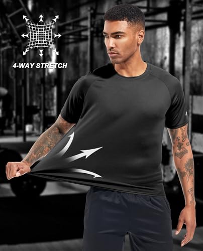 Boyzn 1, 3 or 5 Pack Men's Workout Running Shirts, Dry Fit Moisture Wicking T-Shirts, Sports Gym Athletic Short Sleeve Shirts