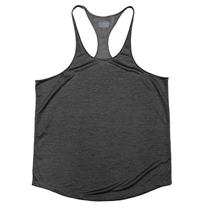 Muscle Cmdr Men's Bodybuilding Stringer Tank Tops Y-Back Gym Fitness Workout Training Running T-Shirts Athletic Quick Dry Top