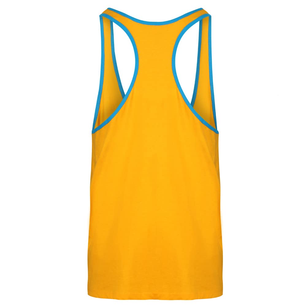 Gold's Gym GGVST004 Men's Training Sports Fitness Tank Top Muscle Joe Contrast Stringer Vest