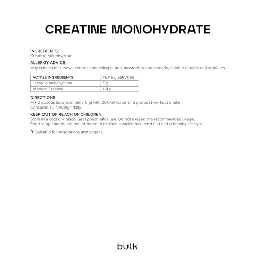 Bulk Creatine Monohydrate Powder 500g