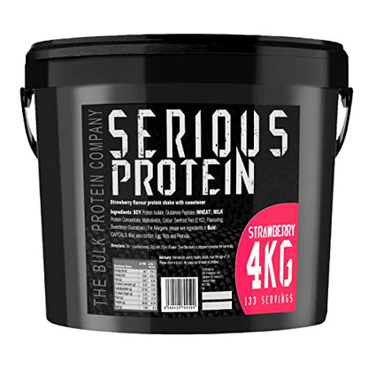 SERIOUS PROTEIN – Protein Powder – 4kg – Low Carb – Supports Lean Muscle Growth – Recovery Supplement - The Bulk Protein Company - 133 Servings (Salted Caramel)