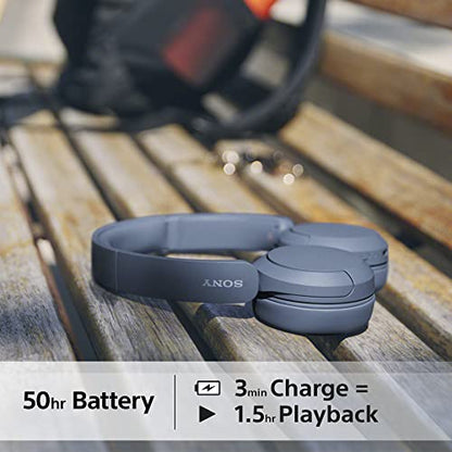 Sony WH-CH520 Wireless Bluetooth Headphones - up to 50 Hours Battery Life with Quick Charge, On-ear style - Black