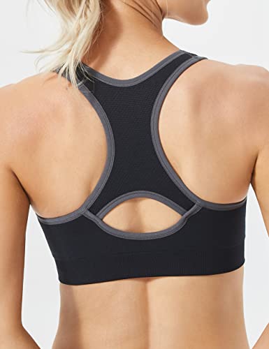 FITTIN Racerback Sports Bra for Women- Padded Seamless Activewear Bras for Yoga Gym Workout Fitness