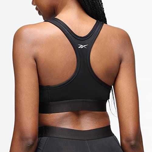 Women’s Reebok Steffi Crop Top, Stretch Cropped Sports Top with Racer Back - Black