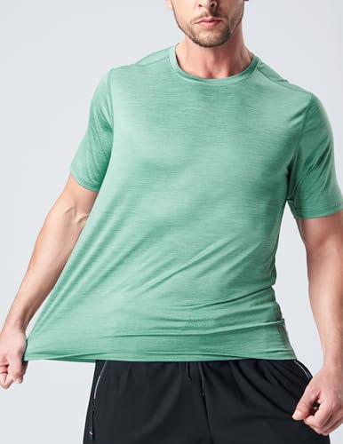 Liberty Imports 5 Pack Men’s Active Quick Dry Crew Neck T Shirts | Athletic Running Gym Workout Short Sleeve Tee Tops Bulk