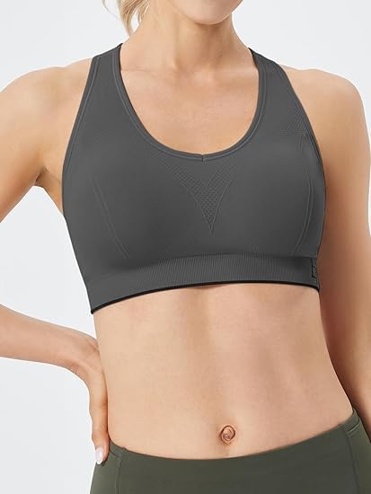 FITTIN Sports Bras for Women Padded: Seamless Cross Back Bras Pack for Workout Yoga