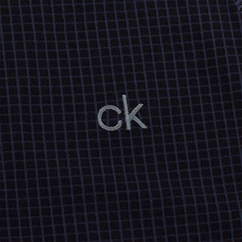 Calvin Klein Mens Micro Grid CK 1/2 Zip Mid Layer Baselayer