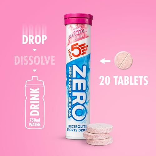 HIGH5 ZERO Electrolyte Tablets | Hydration Tablets Enhanced with Vitamin C | 0 Calories & Sugar Free | Boost Hydration, Performance & Wellness | Blackcurrant, 20 Tablets (20x, Pack of 1)