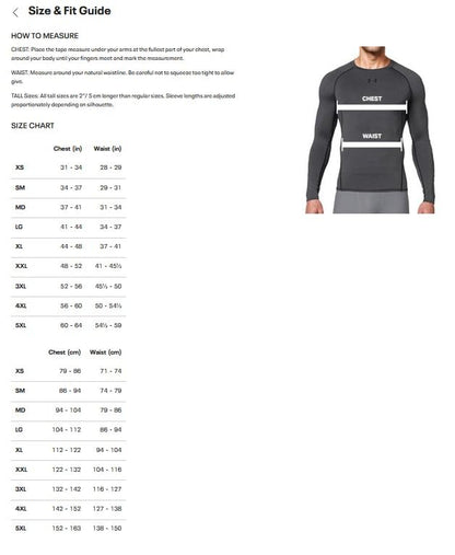 Under Armour Men's Ua Hg Armour Comp Ls Long-Sleeve Sports Top, Breathable Long-Sleeved Top for Men (Pack of 1)