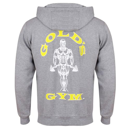 Gold's Gym GGSWT156 Men's Zip Through Sweater Hoody Printed Hooded Sweatshirt Hoodie