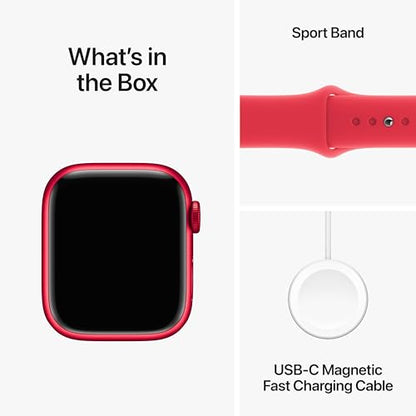 Apple Watch Series 9 [GPS 45mm] Smartwatch with Midnight Aluminum Case with Midnight Sport Band M/L. Fitness Tracker, Blood Oxygen & ECG Apps, Always-On Retina Display, Water Resistant