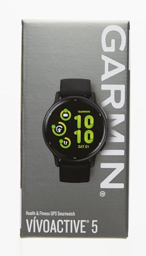 Garmin vívoactive 5, AMOLED GPS Smartwatch, All-day Health Monitoring, Advanced Fitness Features, Personalised Sleep Coaching, Music and up to 11 days battery life, Black