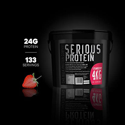 SERIOUS PROTEIN – Protein Powder – 4kg – Low Carb – Supports Lean Muscle Growth – Recovery Supplement - The Bulk Protein Company - 133 Servings (Salted Caramel)