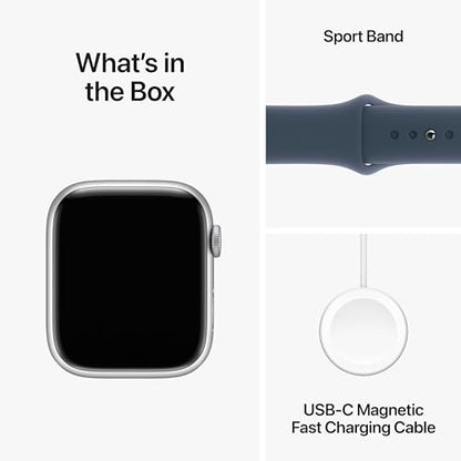 Apple Watch Series 9 [GPS 45mm] Smartwatch with Midnight Aluminum Case with Midnight Sport Band M/L. Fitness Tracker, Blood Oxygen & ECG Apps, Always-On Retina Display, Water Resistant