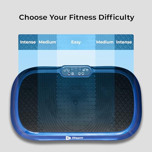 LifePro Vibration Plate Exercise Machine - Whole Body Workout Vibration Fitness Platform w/Loop Bands - Home Training Equipment for Weight Loss & Toning