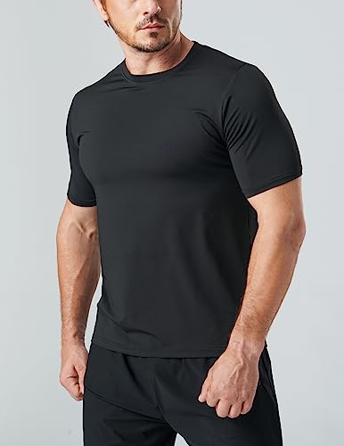 Liberty Imports 5 Pack Men’s Active Quick Dry Crew Neck T Shirts | Athletic Running Gym Workout Short Sleeve Tee Tops Bulk